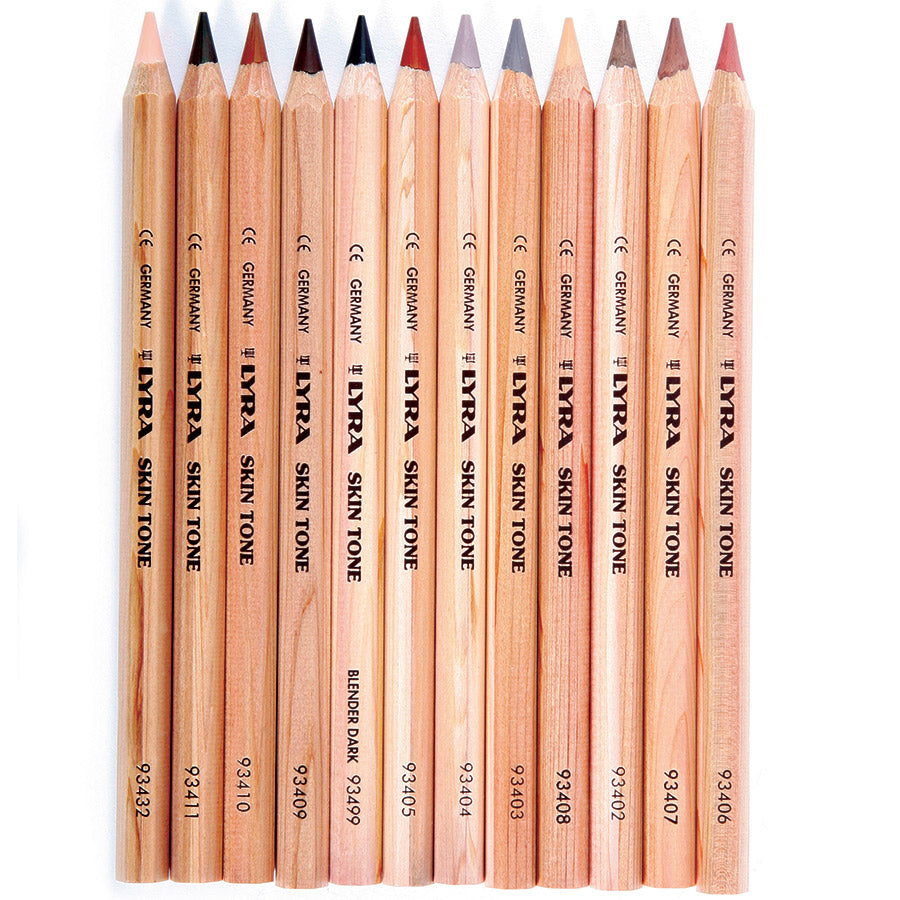 Lyra Color Giant Colored Pencils, 6.25mm, Skin Tones, 12 Colors