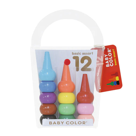 Baby Colour Stackable Crayon (6 or 12 Colours)