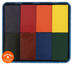 Stockmar Block Wax Crayon With Black (8 Colours In A Tin)